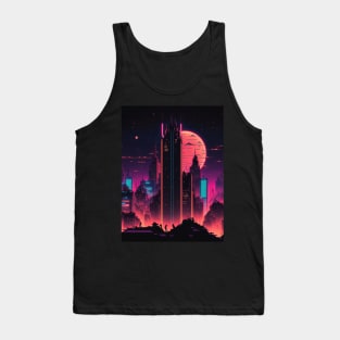 Synthwave City By Night Tank Top